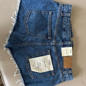 Cotton On Dark Blue Denim Cheeky Jean Shorts